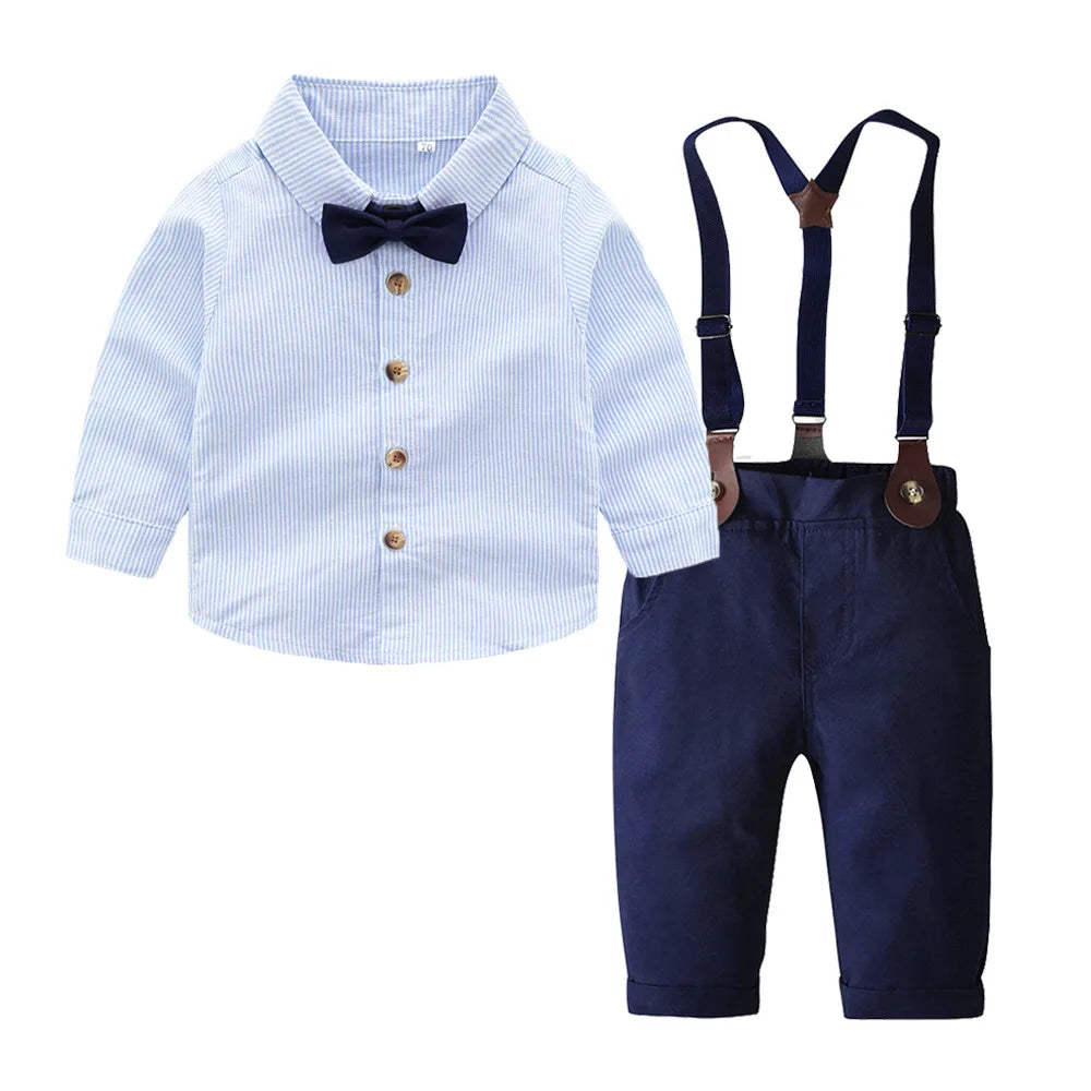 Ensemble chemise et pantalon à bretelles enfant