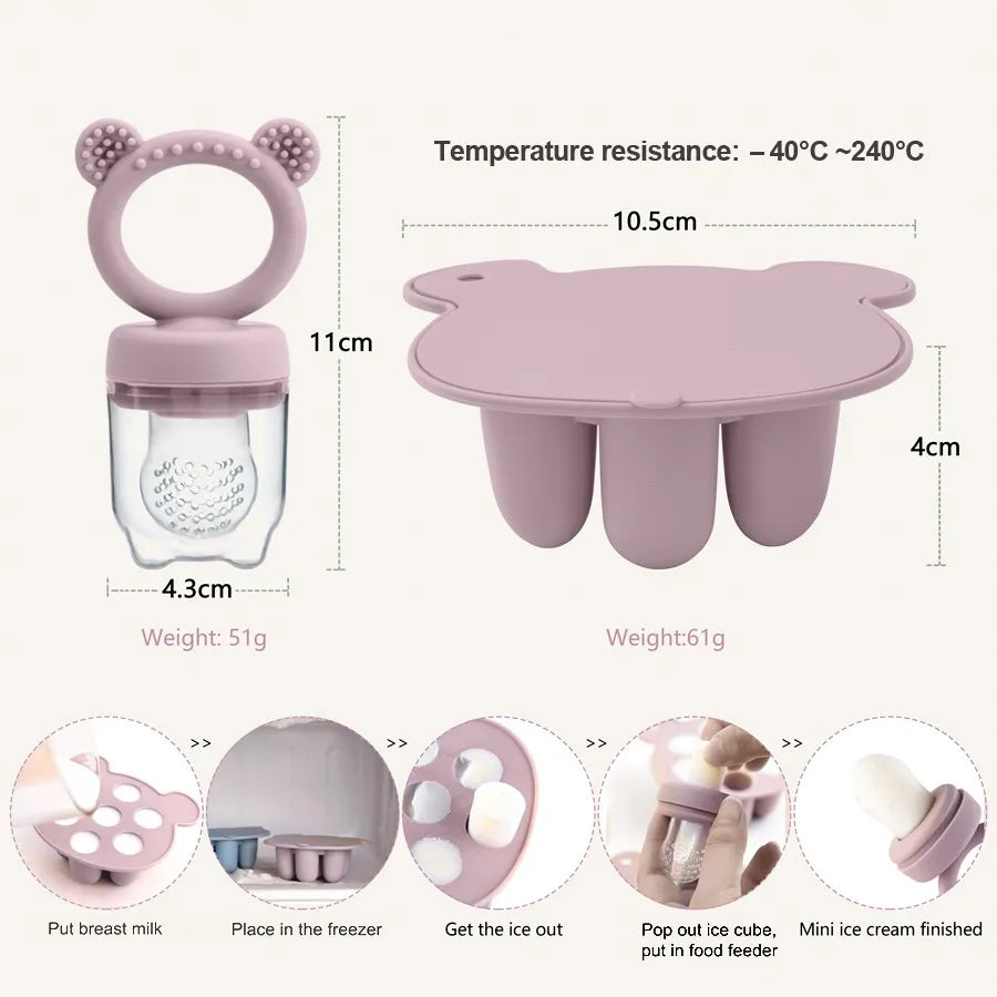 Moule glace bébé silicone avec Grignoteuse
