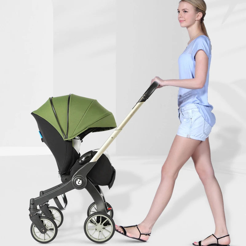 Poussette bébé pliable confortable pour nouveau-né