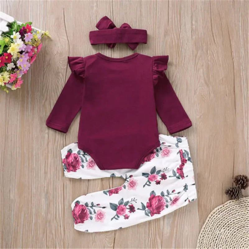 Ensemble bébé fille élégant avec pantalon fleuri