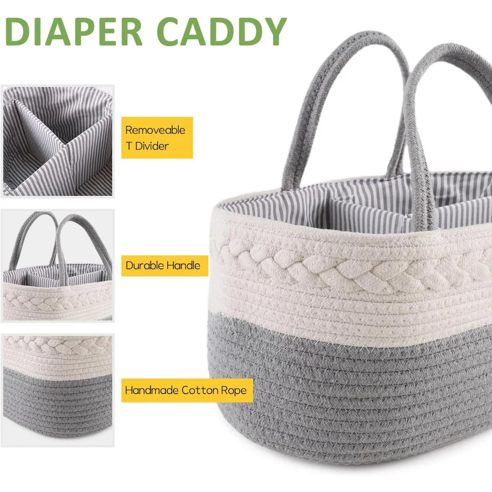 Panier de rangement bébé portable en toile