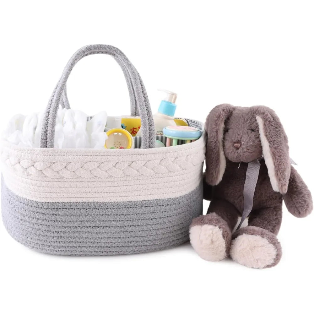 Panier de rangement bébé portable en toile