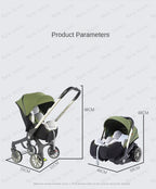 Poussette bébé pliable confortable pour nouveau-né