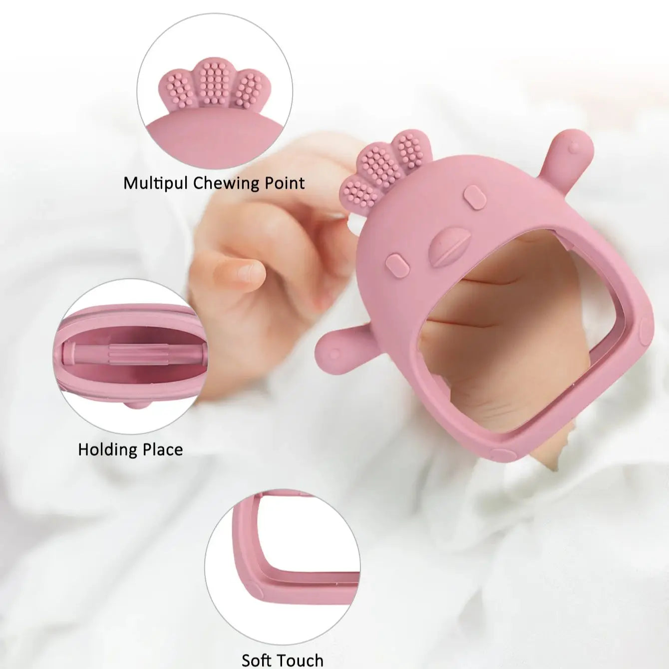 Gant de Dentition en Silicone pour Bébé