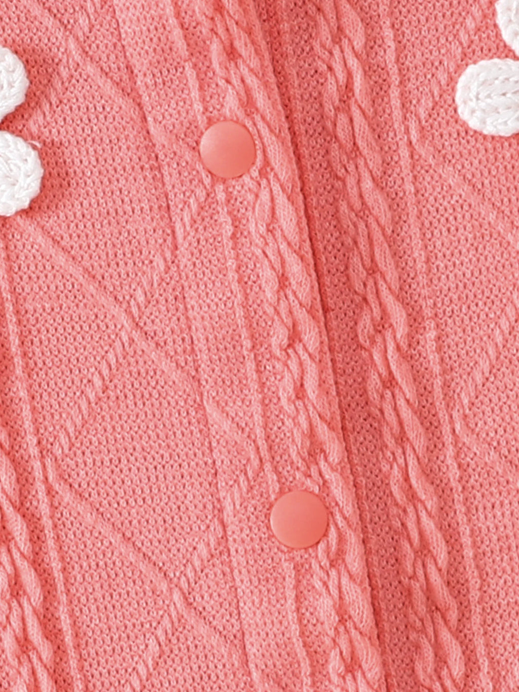 Pyjama bébé rose à fleurs brodées