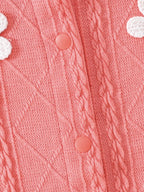 Pyjama bébé rose à fleurs brodées