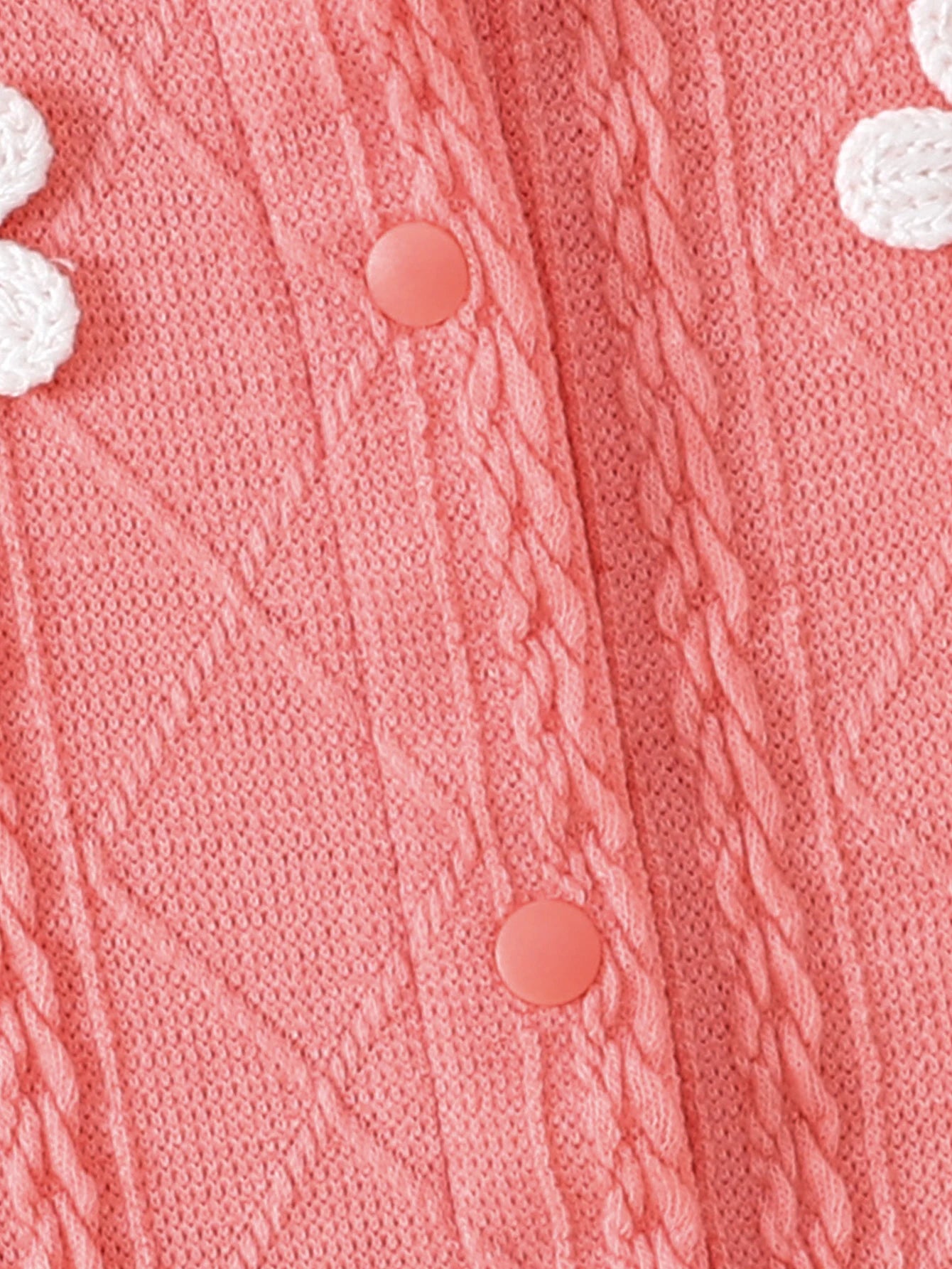 Pyjama bébé rose à fleurs brodées