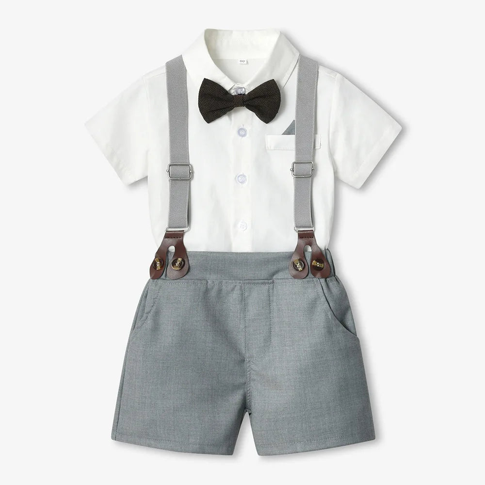 Ensemble chemise et pantalon à bretelles enfant