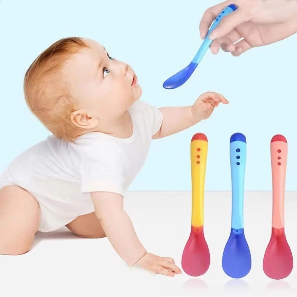 Cuillère et fourchette bébé thermosensibles