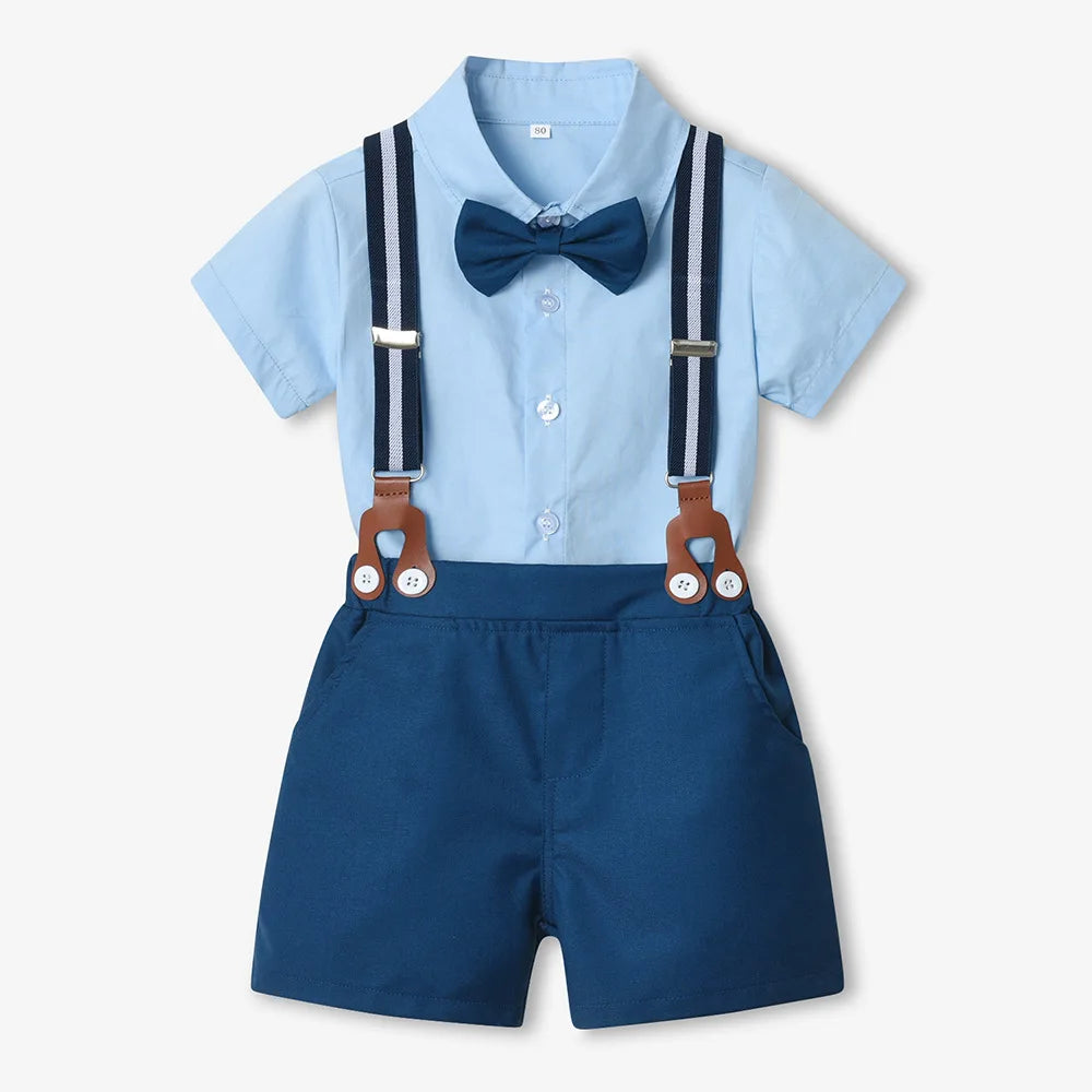 Ensemble chemise et pantalon à bretelles enfant