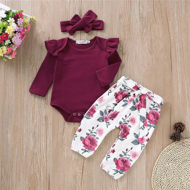 Ensemble bébé fille élégant avec pantalon fleuri
