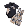 Tenue bébé ours carreaux 2 pièces