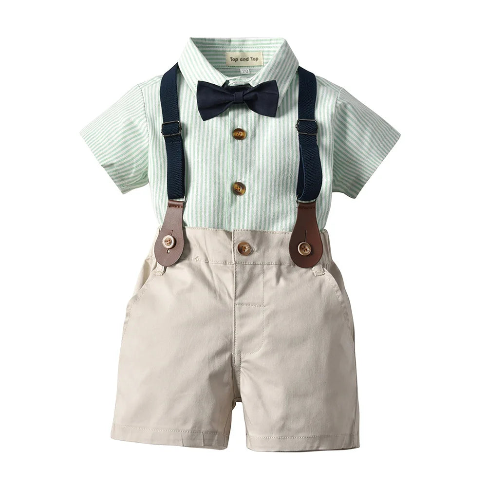 Ensemble chemise et pantalon à bretelles enfant