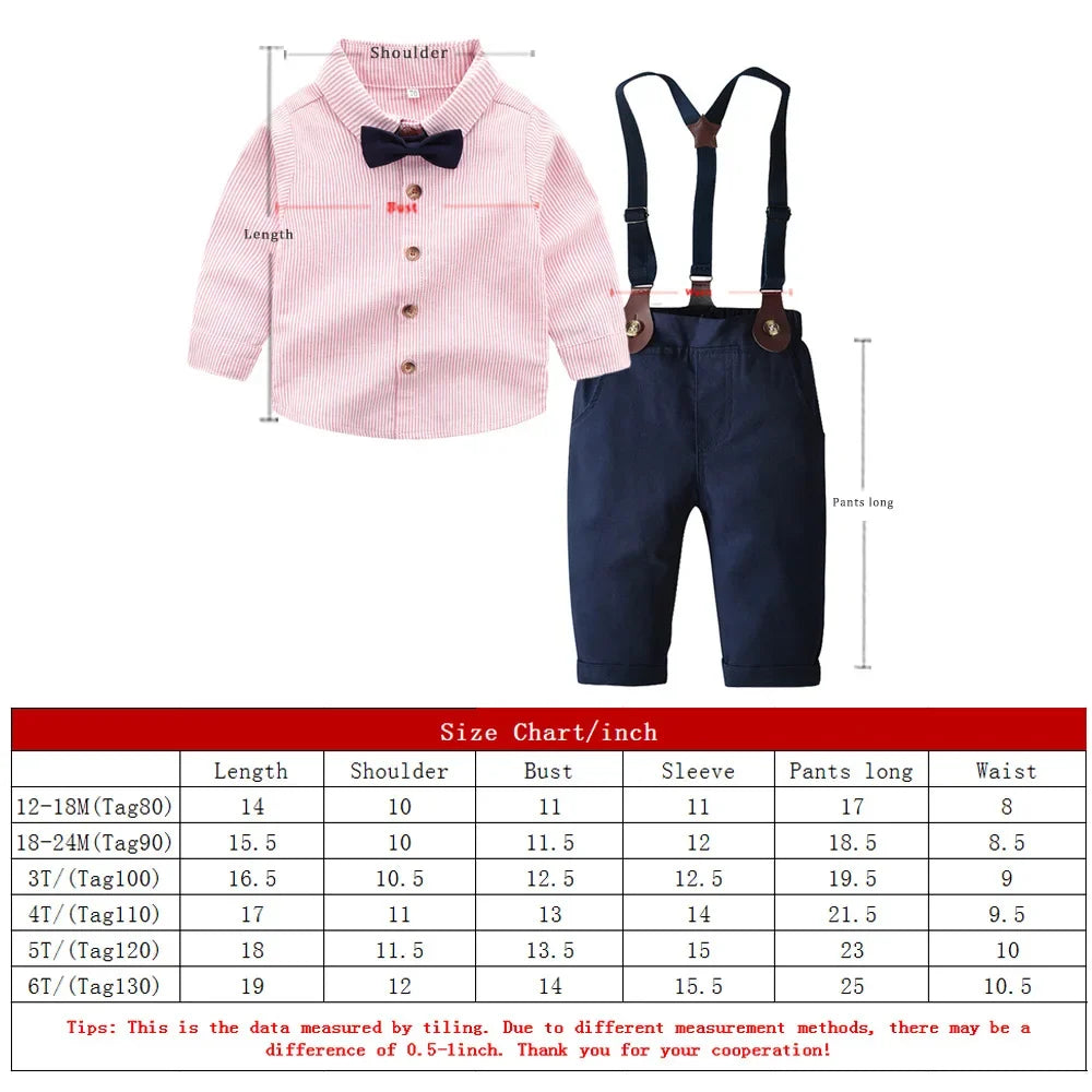 Ensemble chemise et pantalon à bretelles enfant