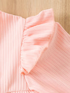 Ensemble floral fille raffiné avec nœud papillon