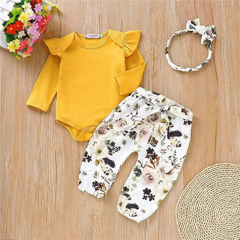 Ensemble bébé fille élégant avec pantalon fleuri