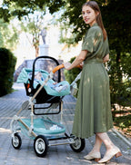 Poussette bébé 3 en 1 pliable réversible