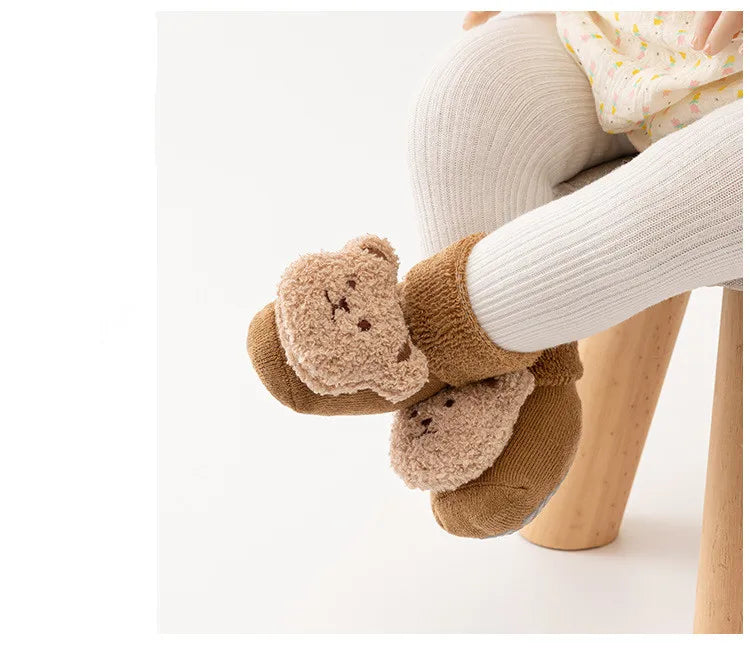 Chaussettes bébé hiver chaudes et antidérapantes