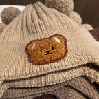 Bonnet bébé en laine avec oreilles d’ours