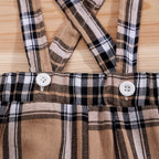 Tenue bébé ours carreaux 2 pièces
