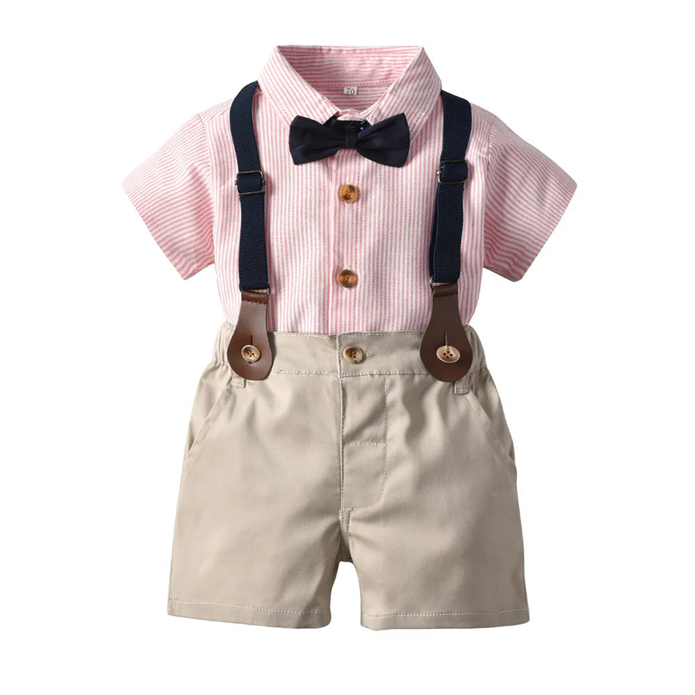 Ensemble chemise et pantalon à bretelles enfant