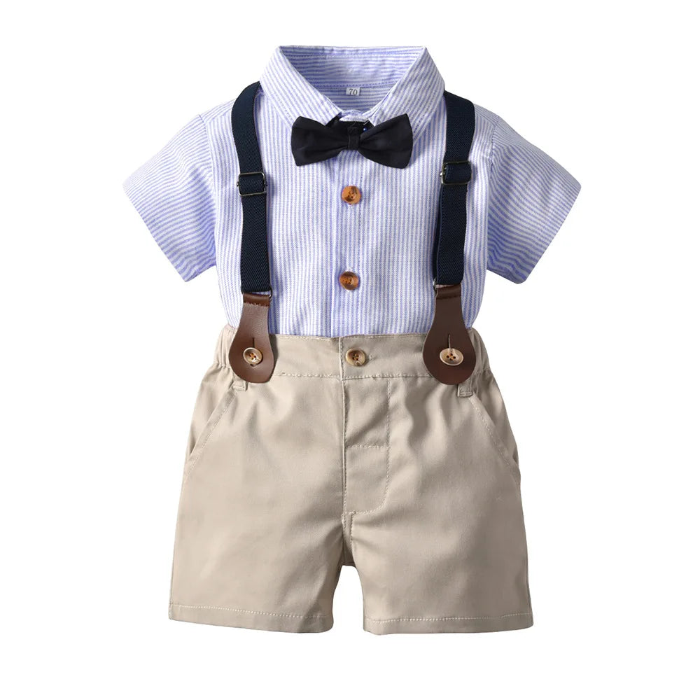 Ensemble chemise et pantalon à bretelles enfant