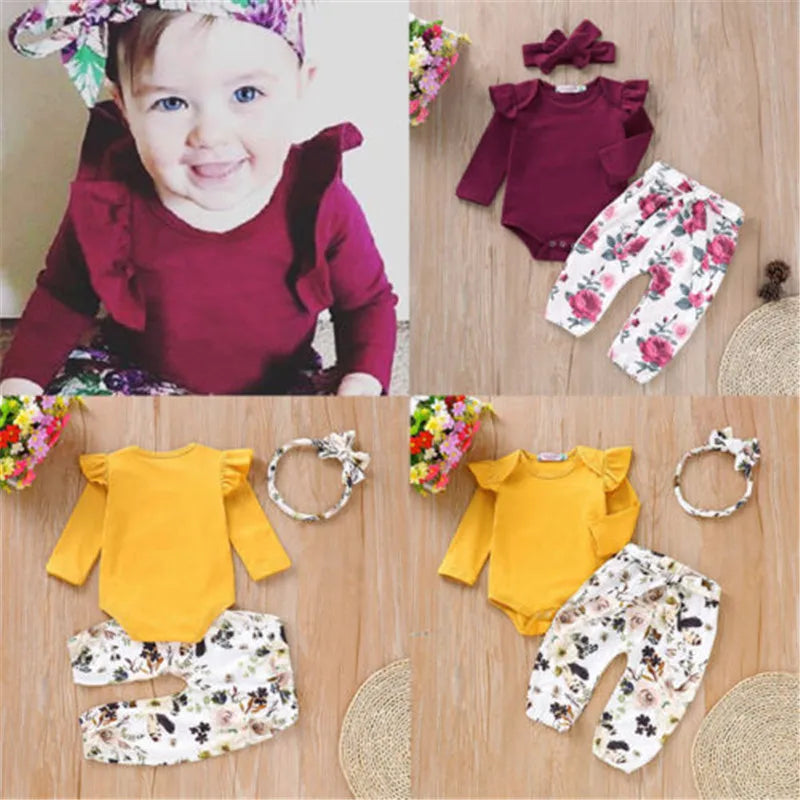 Ensemble bébé fille élégant avec pantalon fleuri