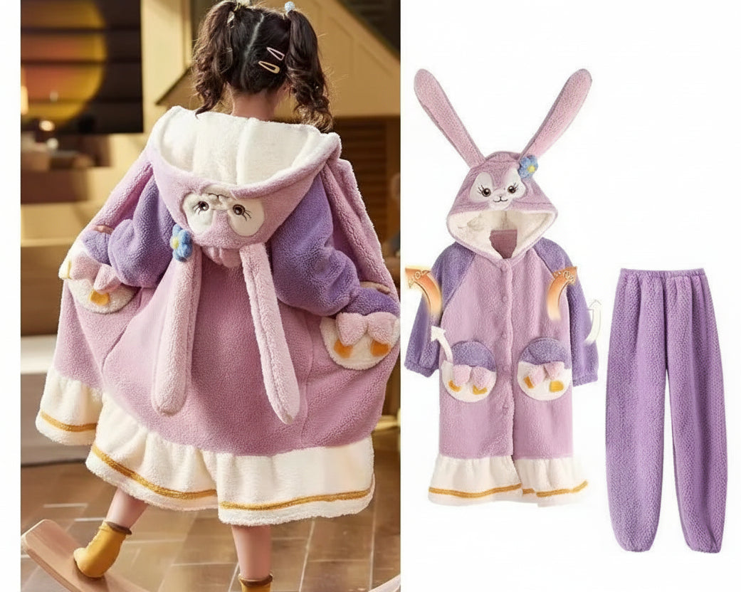 Pyjama hiver doux et épais motif cartoon