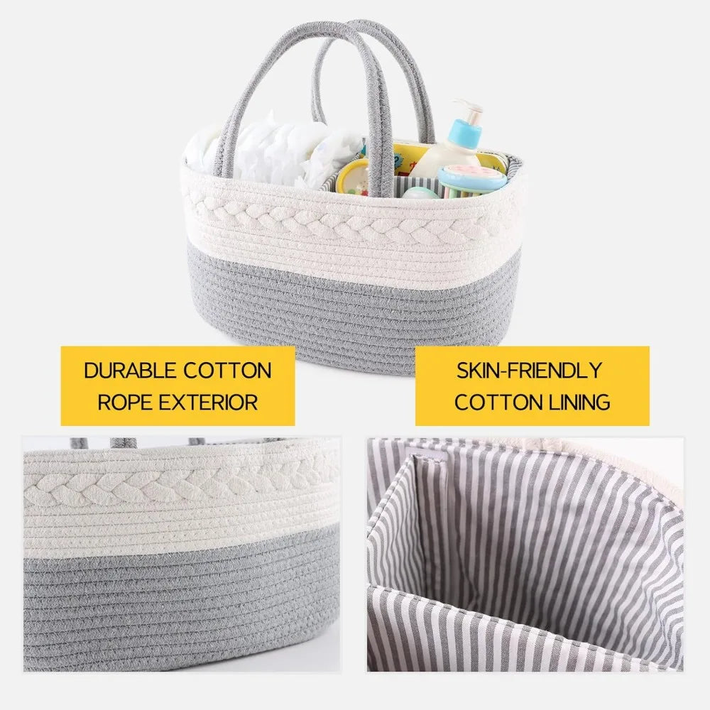 Panier de rangement bébé portable en toile