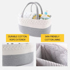 Panier de rangement bébé portable en toile