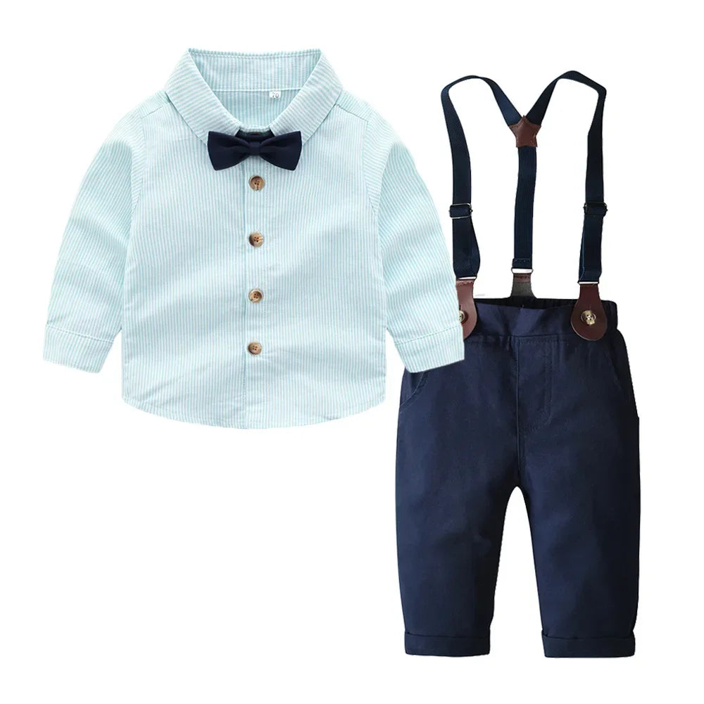 Ensemble chemise et pantalon à bretelles enfant