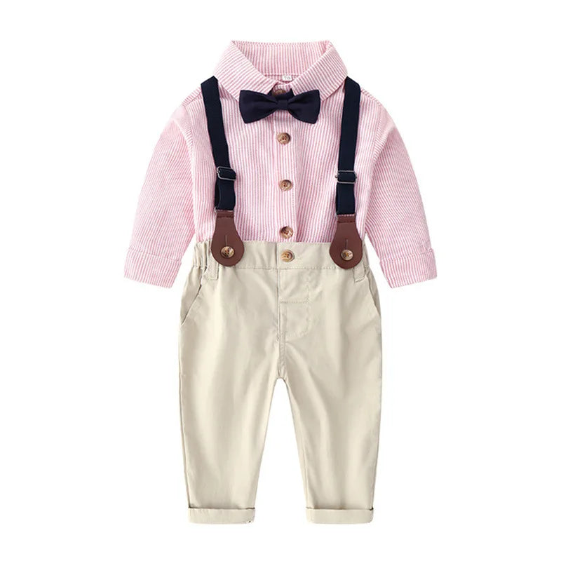 Ensemble chemise et pantalon à bretelles enfant
