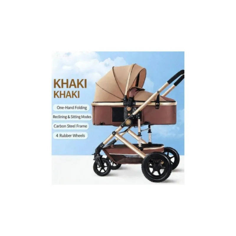 Poussette bébé pliable avec nacelle et siège auto