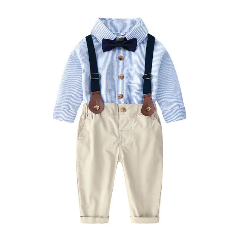 Ensemble chemise et pantalon à bretelles enfant