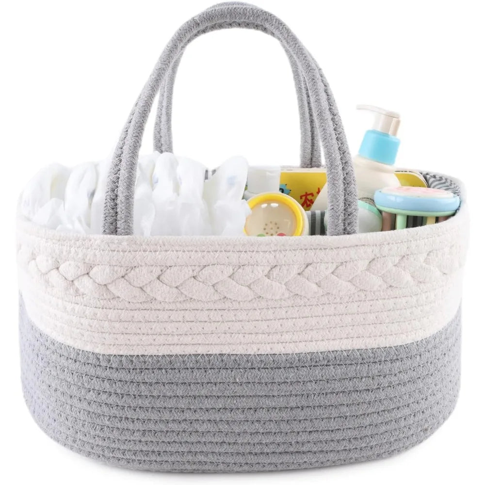 Panier de rangement bébé portable en toile