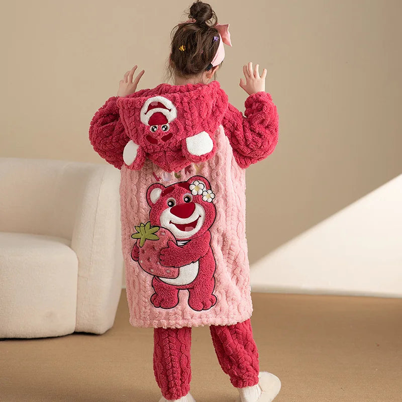 Pyjama hiver doux et épais motif cartoon