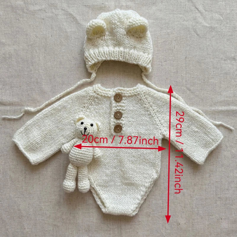 Tenue studio nouveau-né thème ours